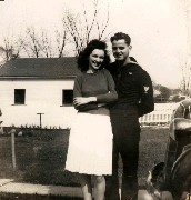 Julia (Judy) Kish Dorrough; Bruce Dorrough; Grandparents just married 1946 honeymoon